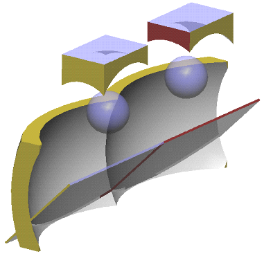 Ball lens near-to-eye display
